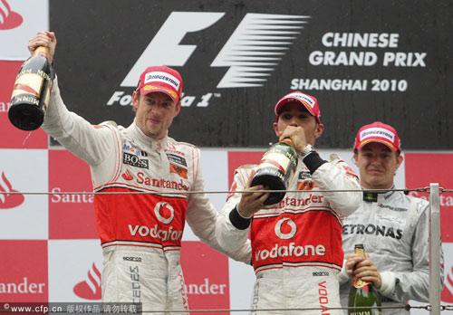 McLaren&nbsp;finished&nbsp;one-two&nbsp;in&nbsp;the&nbsp;2010&nbsp;Formula&nbsp;One&nbsp;Chinese&nbsp;Grand&nbsp;Prix&nbsp;in&nbsp;Shanghai&nbsp;on&nbsp;Sunday.&nbsp;