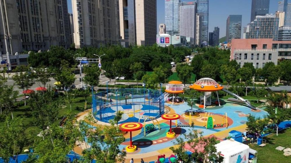 Child-friendly parks in China's Jinan support healthy growth of children