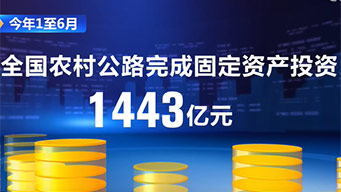 中国经济半年报：上半年农村公路固定资产投资达1443亿元