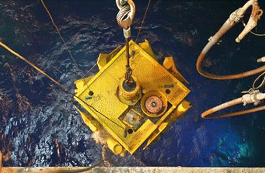 我国首套国产化深水水下采油树在海南莺歌海海域完成海底安装。中海油（中国）有限公司海南分公司供图