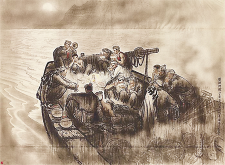 黄河的歌（中国画）　杨晓阳