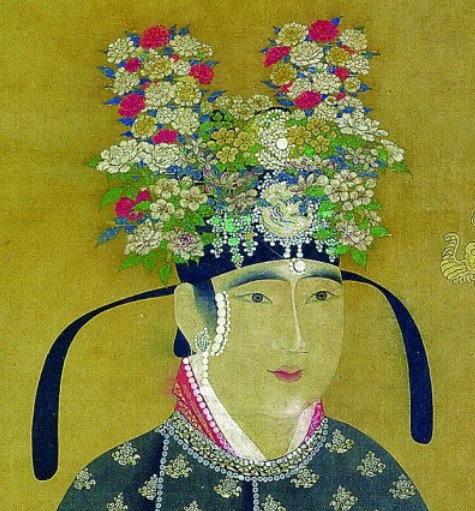 《宋仁宗后坐像轴》（侍女局部）（宋代）