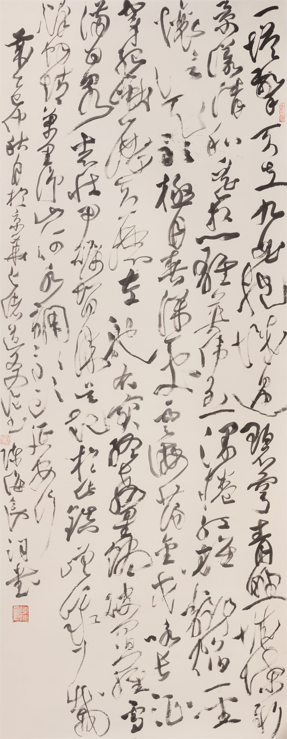 9陈海良 自作词《水调歌头&middot;延安》草书  365&times;144cm 2025年