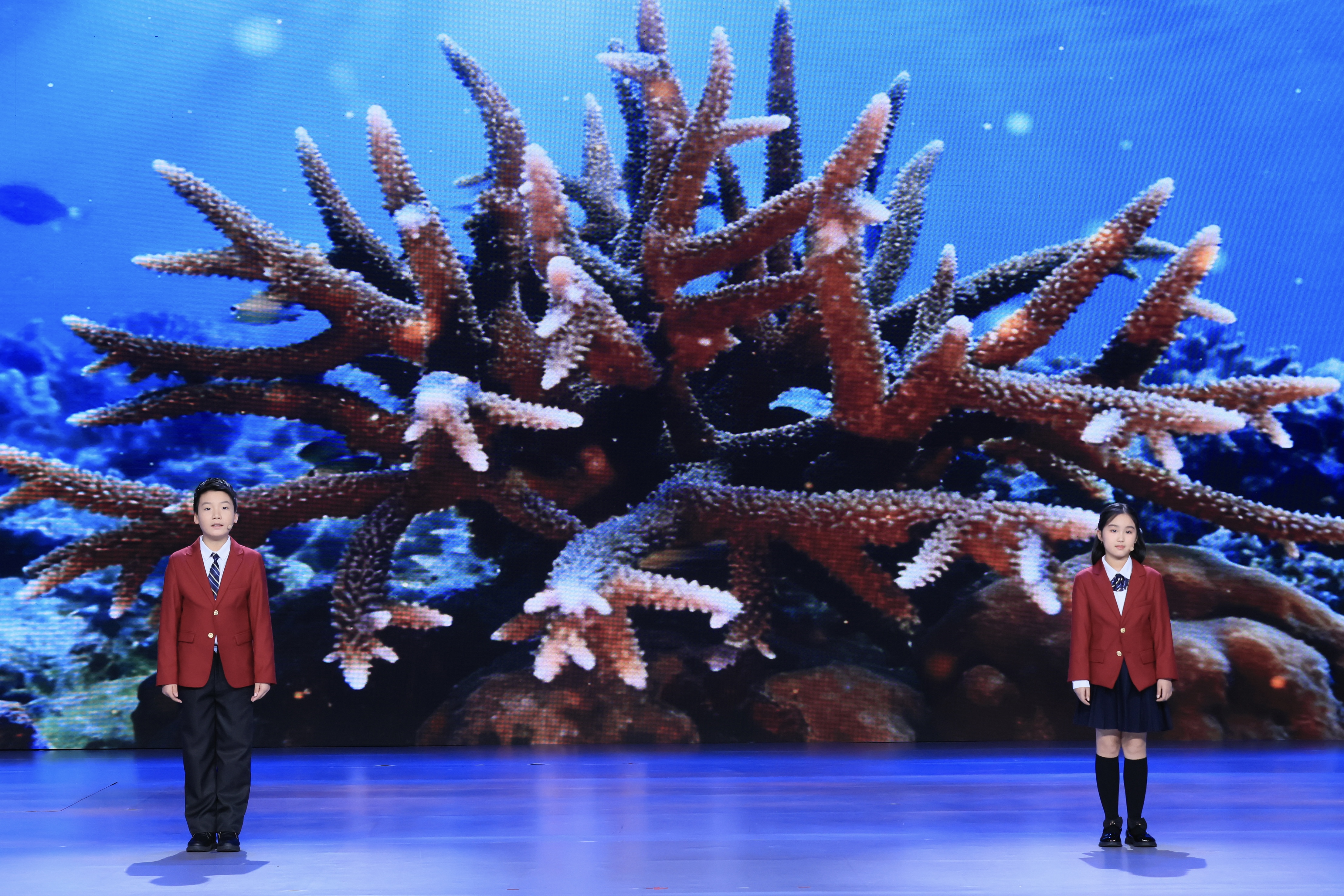 朗诵：《说给珊瑚的悄悄话》朗诵者：项沫涵 北京市西城区黄城根小学、张家齐 北京市西什库小学