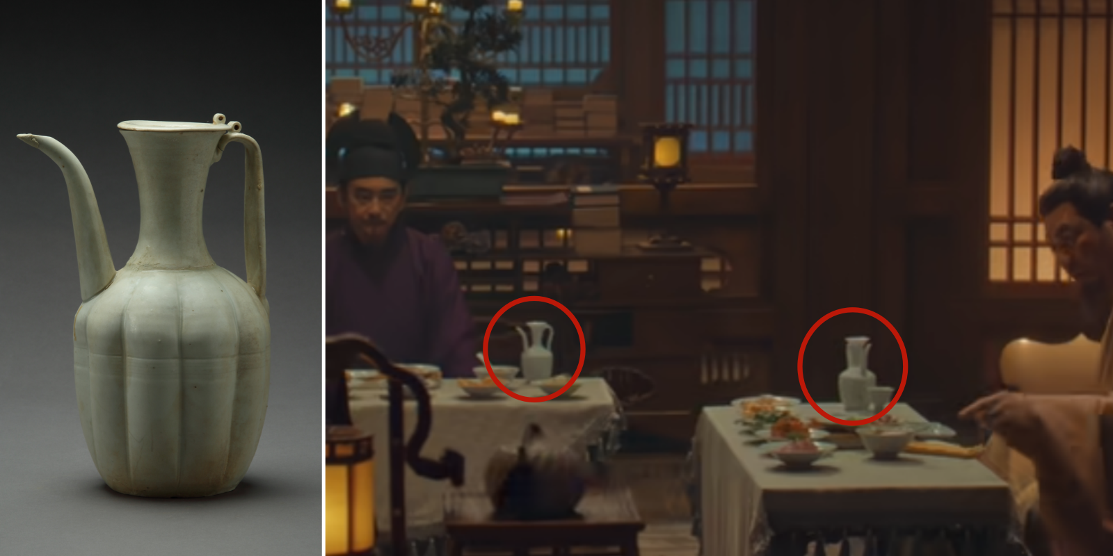 左图为宜宾市博物院藏宋瓜棱形瓷执壶。