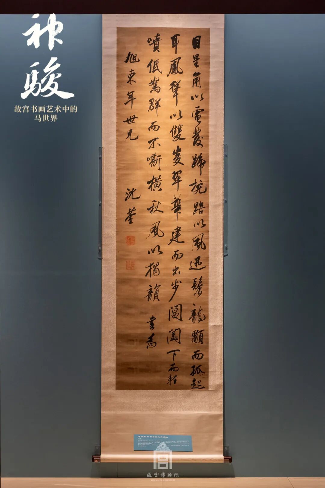 清 沈荃 行书节临天马赋轴